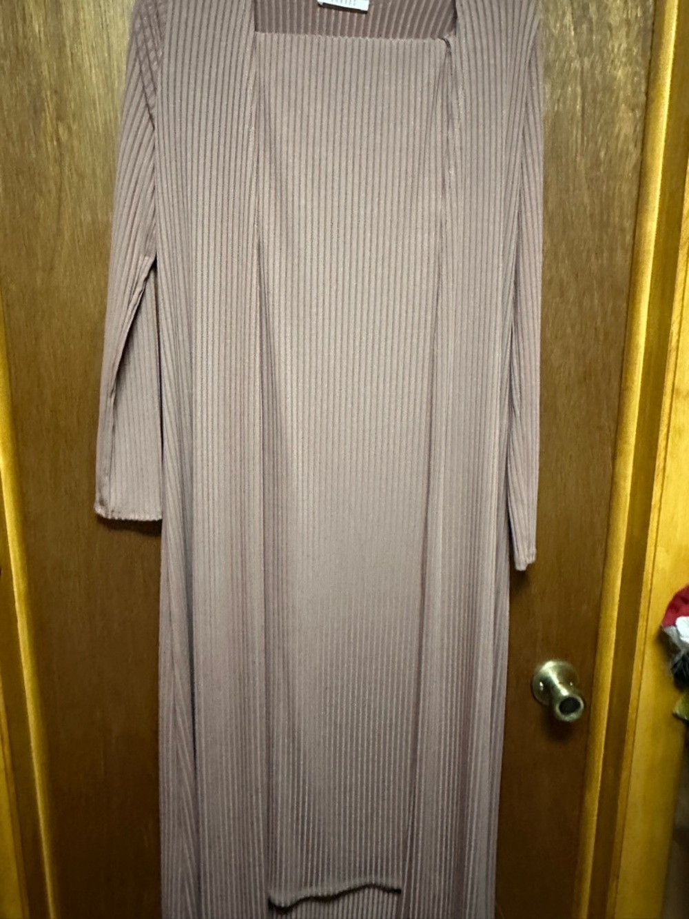 Pink Blush MOCHA Ribbed Sleeveless Dress Cardigan Maternity Set - Picture 2 of 6